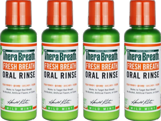 테라브레스 프레시브레스 가글 미니사이즈 마일드민트 향, 150ml, 4개