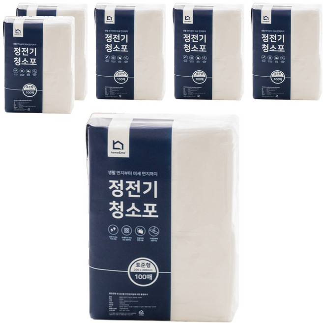 홈앤미 정전기 청소포 100매, 6개