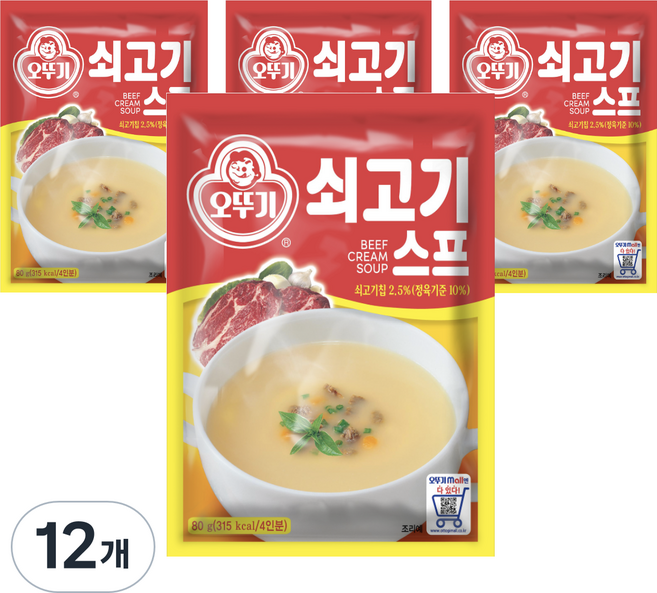 오뚜기 쇠고기 스프, 80g, 12개