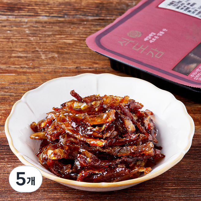 바다원 식도감 쥐포채볶음, 100g, 5개