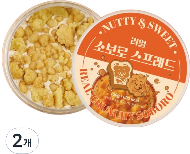 리얼 소보로 스프레드, 130g, 2개