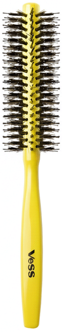 VeSS 專業美髮圓梳 R-125 長短兩段式梳齒設計 豬鬃毛+尼龍 頂端圓珠按摩頭皮, 1支