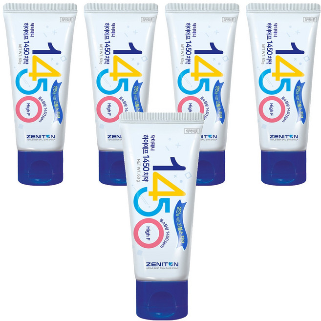 닥터제니하이에프일사오공치약, 5개, 60g