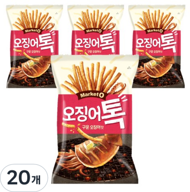 마켓오 오징어톡, 80g, 20개