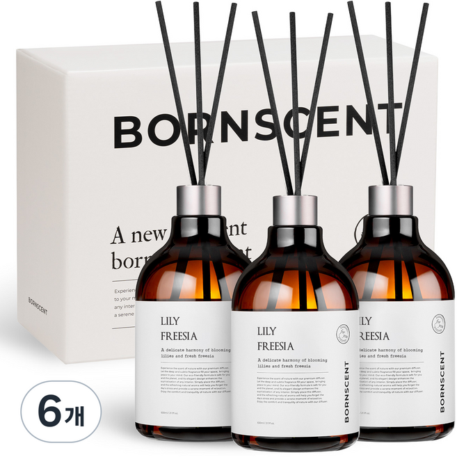 본센트 디퓨저, 릴리 프리지아, 650ml, 6개