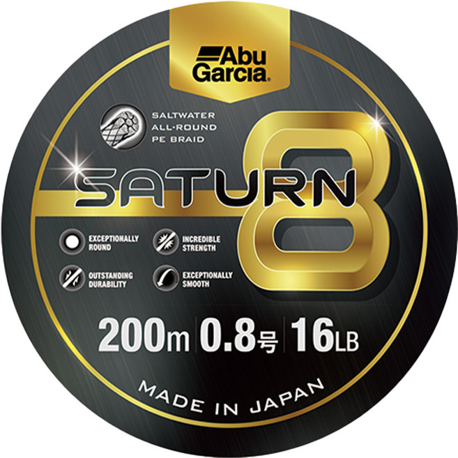 Abu Garcia SATURN 土星X8 PE線 200m 0.8號 16LB 日本製造, 青綠色, 1捲