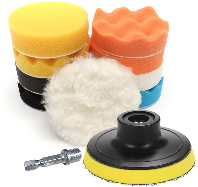 모나코올리브 전동드라이버탭 광택패드 10종 세트