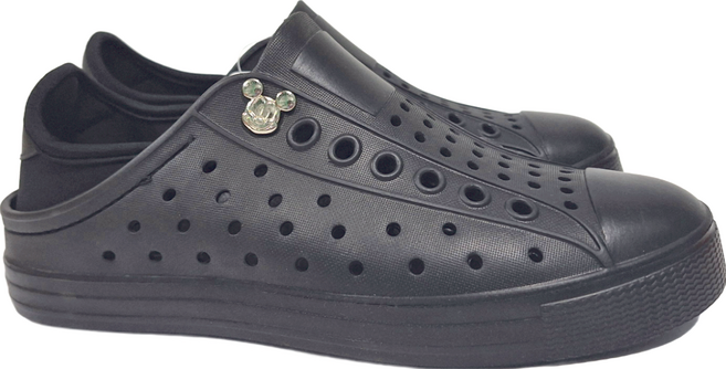 BORUI 柏睿鞋業 迪士尼 DISNEY 女款 洞洞鞋 36(22) 米奇, 黑色