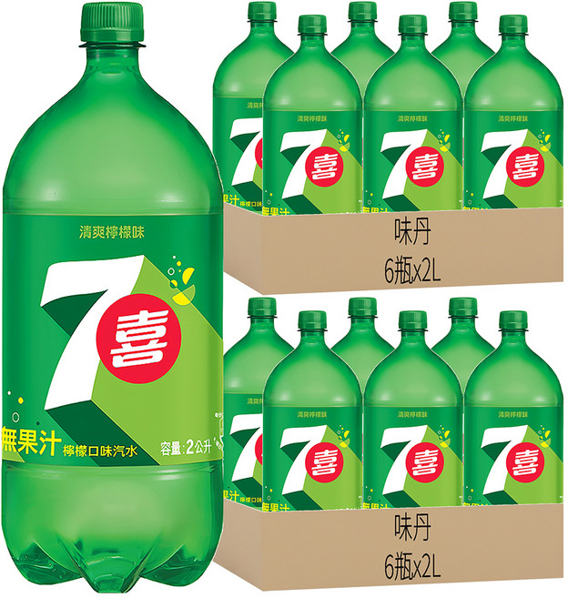 7up 七喜 汽水, 2L, 12瓶
