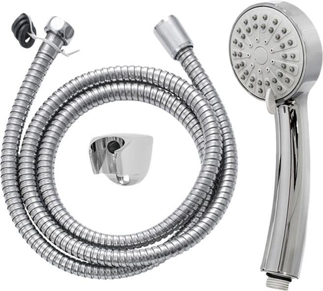 ForeverFun 永悅 潮流三段按摩鍍鉻蓮蓬頭組 150cm, 不鏽鋼銀色, 1組