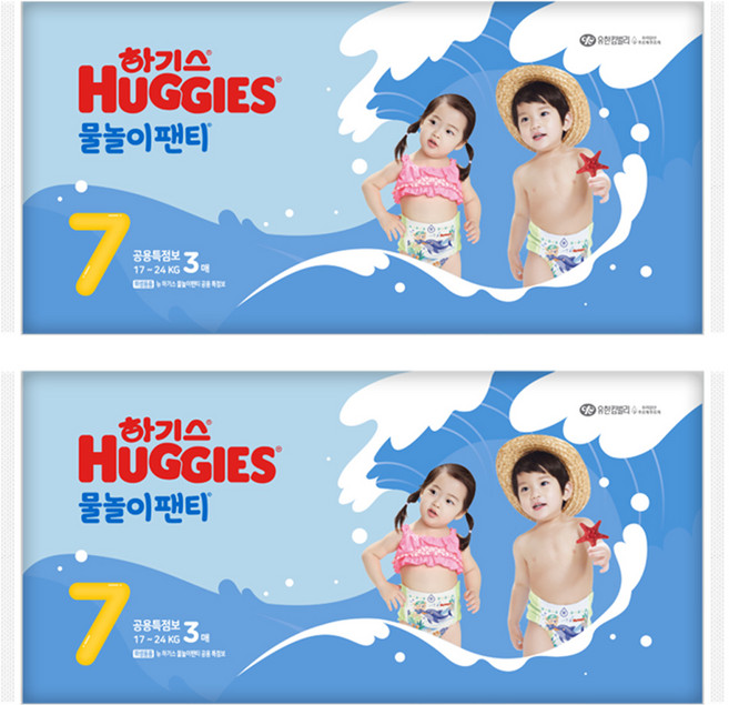 하기스 NEW 팬티형 수영장 기저귀 남여공용, 6매, 7단계