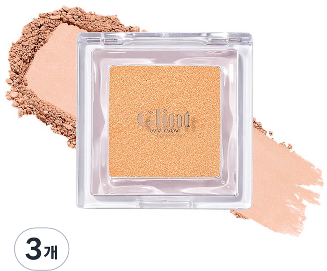 Glint 베이크드 블러쉬 블러셔 2.4g, 01 이터널 브리즈, 3개