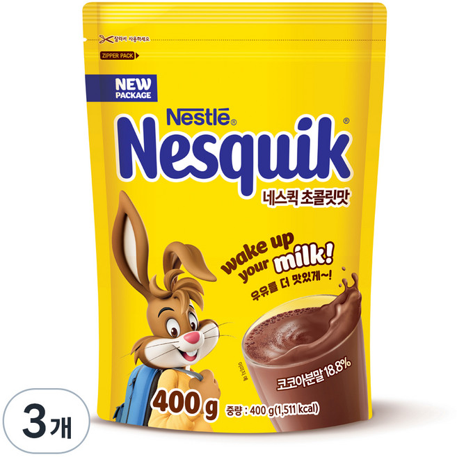 네스퀵 초콜릿맛 분말, 400g, 1개입, 3개