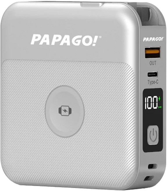 PAPAGO 第三代 多功能行動電源 10000mAh 原廠保固, BS-WL720, 珍珠白