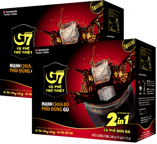 G7 2in1 커피 앤 슈거 인스턴트 커피믹스 내수용, 16g, 15개입, 2개