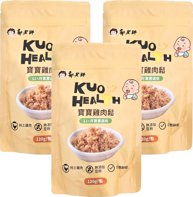 郭老師 寶寶雞肉鬆, 120g, 3袋