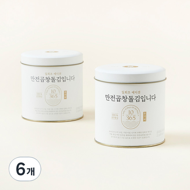 만전김 만전곱창돌김입니다, 22g, 6개