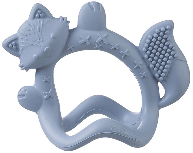 b.box 狐狸穿握式固齒器, 咬牙器, 莫蘭迪藍, 1個