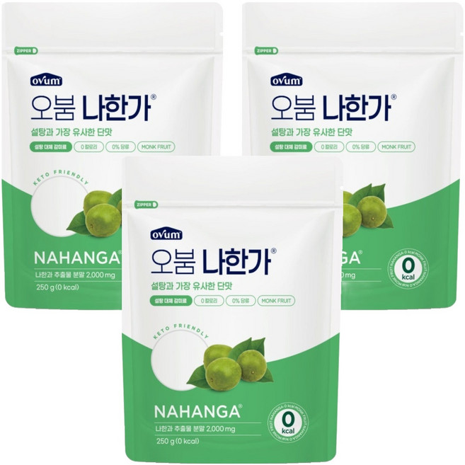 오붐 나한가 설탕 대체재, 250g, 3개
