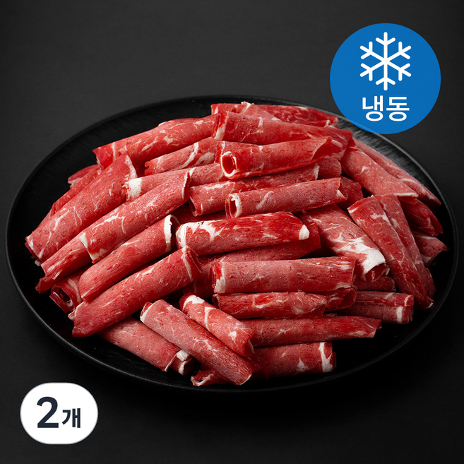 호주산 미트코리아 소고기 샤브샤브용 (냉동), 2개, 1kg