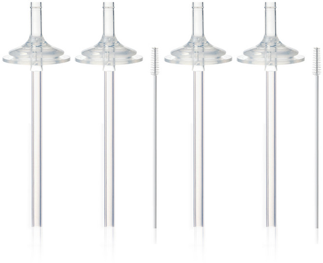 하이비 2단계 간편 젖병빨대 2p + 빨대꼭지2p + 세척솔1P 세트, 2세트