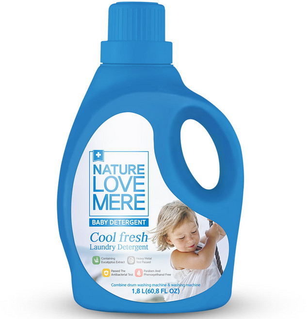 NATURE LOVE MERE 嬰幼兒衣物洗衣精 清新棉花香, 1.8L, 1瓶