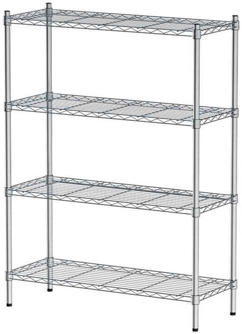 dayneeds 日需百備 輕型 鎖管 鐵力士架/收納層架/鞋架/展示架/層架/鐵架, 電鍍, 4層