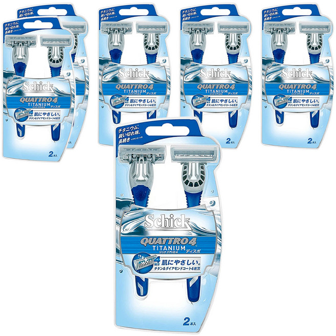 Schick 舒適牌 創4紀鈦輕便型刮鬍刀, 2支, 6組