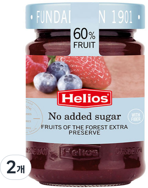 헬리오스 무가당 엑스트라 포레스트잼, 280g, 2개