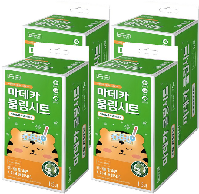 동국제약 마데카 쿨링시트, 15개입, 4개