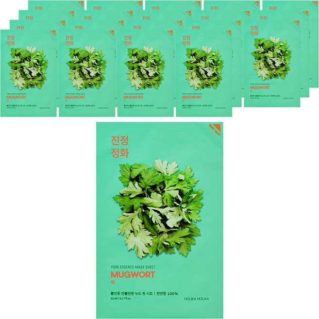 홀리카홀리카 퓨어 에센스 마스크시트 쑥 23ml, 1개입, 20개