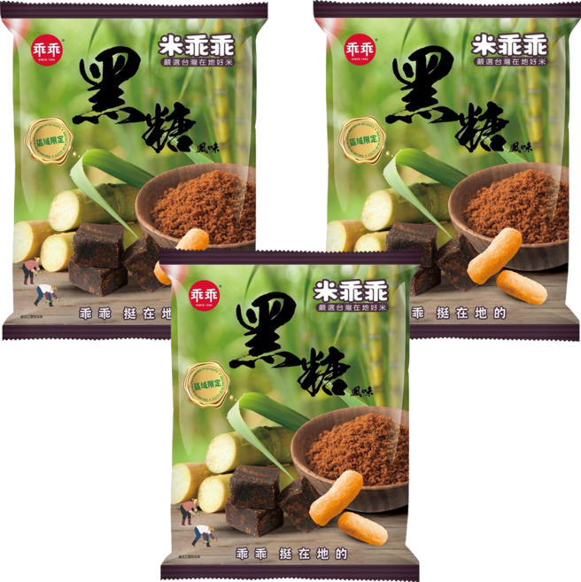 乖乖 米乖乖 黑糖風味, 40g, 3包