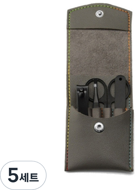 놀자리빙 클린맨 블랙에디션 네일 케어 도구 4종 세트, 그레이, 5세트