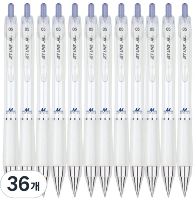 자바펜 제트라인M 저중심 볼펜 0.5mm, 블루, 36개
