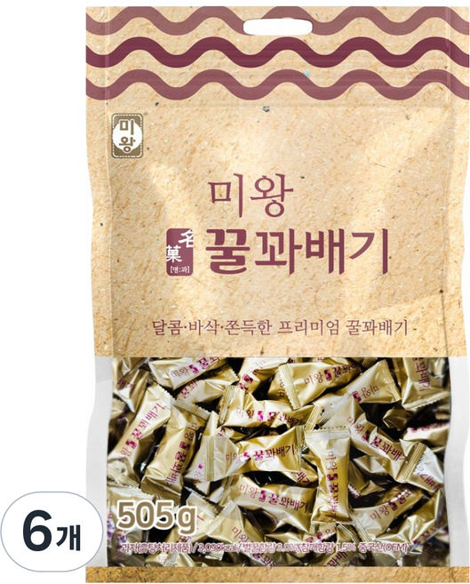 미왕 명과 꿀꽈배기, 6개, 505g