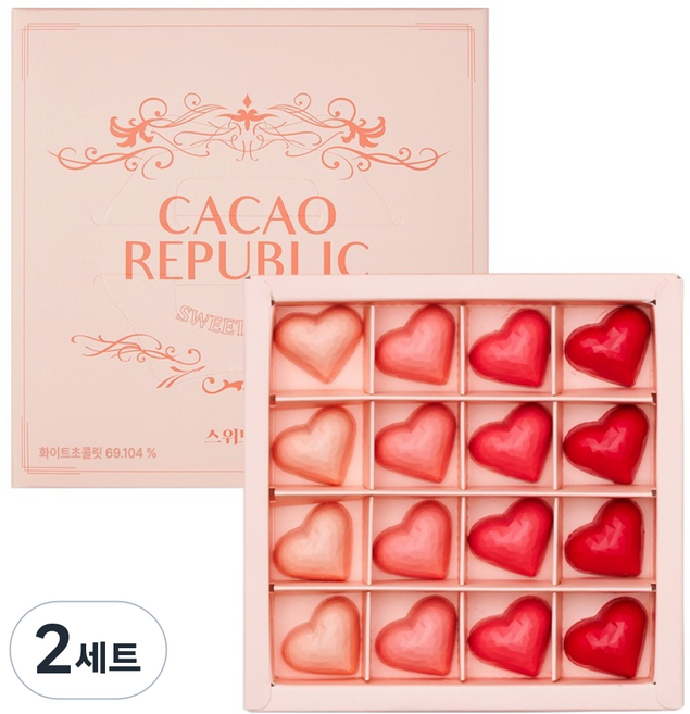 카카오리퍼블릭 스위트하트 수제초콜릿 4종 x 4p 선물세트 180g, 2세트