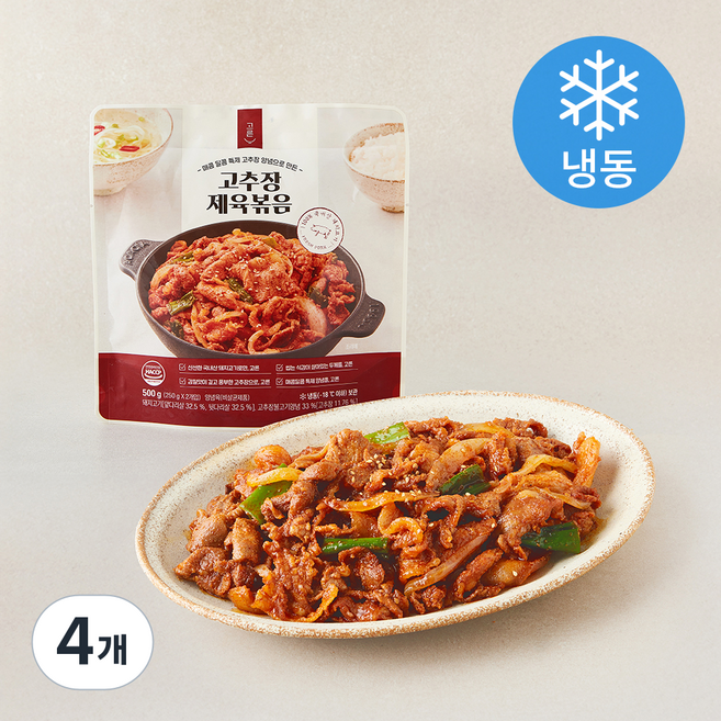 고른 고추장 제육볶음 (냉동), 500g, 4개