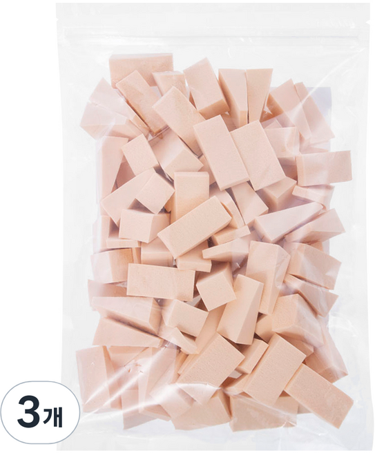 비타할로 대용량 메이크업 스펀지 삼각 퍼프 100p, 3개, 무향