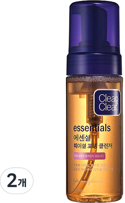 클린앤클리어 에센셜 훼이셜 포밍 클렌징 폼, 150ml, 2개