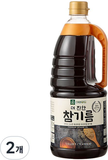 이엔푸드 더진한 참기름, 2개, 1.5L