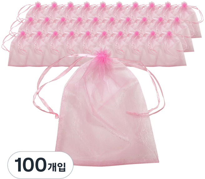 미르코리아 망사주머니 1호, 핑크, 100개입