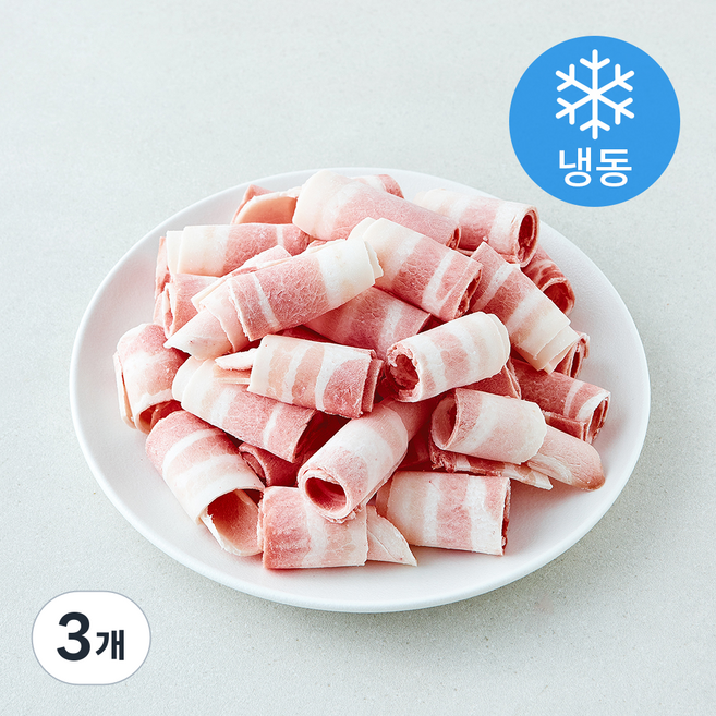 대패 삼겹살 (냉동), 3개, 500g