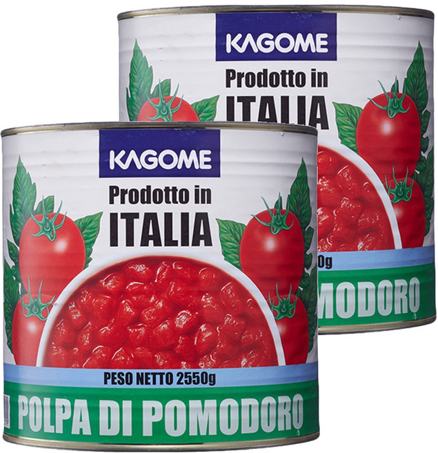KAGOME 可果美 可美特 切角蕃茄, 2.55kg, 2桶