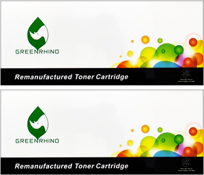 GREENRHINO 綠犀牛 環保碳粉匣, 黑色, 2個