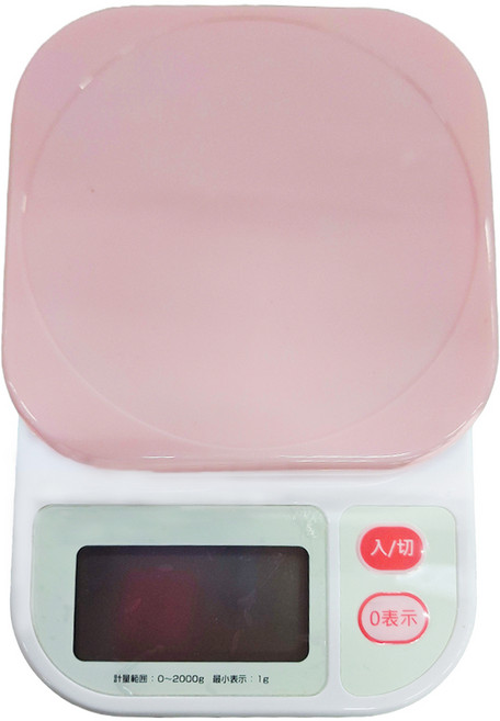 dretec 彩樂廚房料理電子秤 - 粉白 2kg, KS-208, 1個
