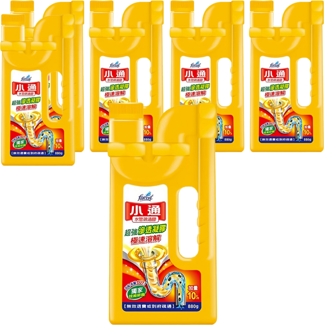 Farcent 花仙子 小通 水管疏通膠, 880g, 6瓶
