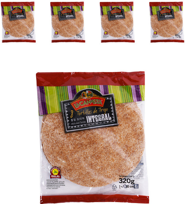 LACANASTA 全麥墨西哥餅皮 20cm, 320g, 5包
