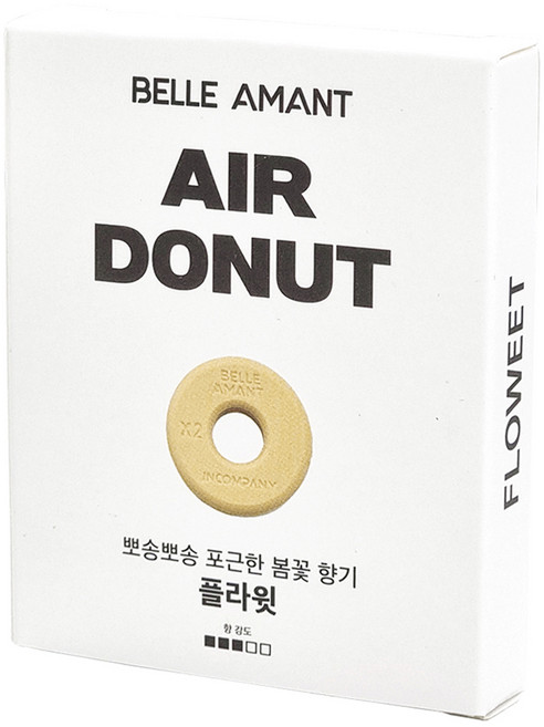 벨르아망 에어도넛 차량용 방향제 리필, 1개, 플라윗