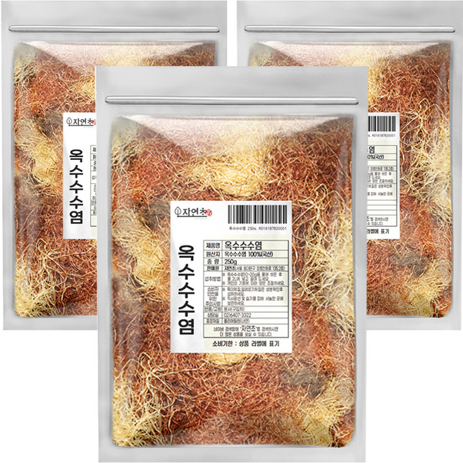옥수수수염, 250g, 1개, 3개