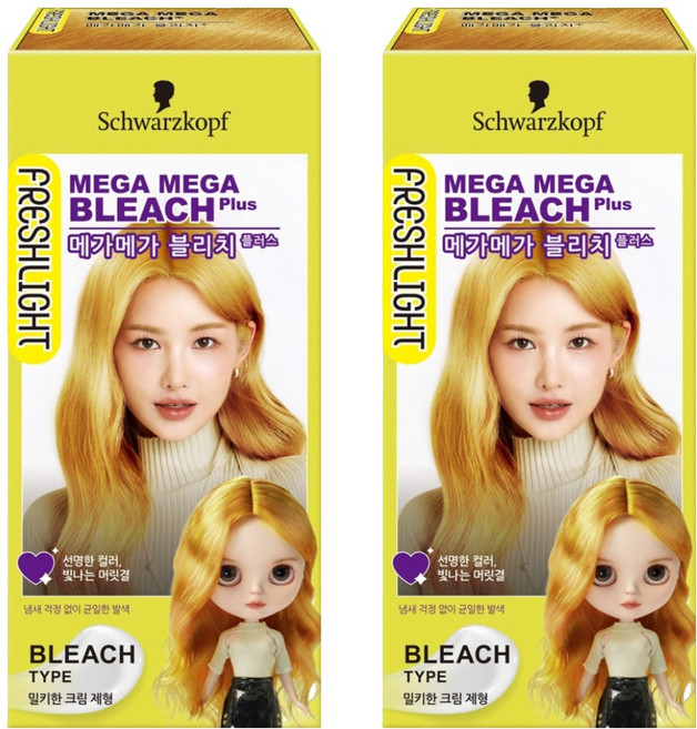 프레쉬라이트 플러스 헤어 탈색제, 130ml, 2개